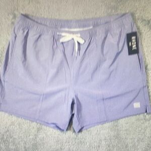 RHONE Lilac Athletic Shorts with White Drawstring